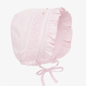 Kissy Kissy Baby Girls Pink Bishop Bonnet - SM